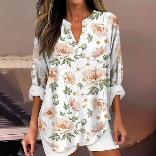 3D Digital Printing Women's Fashion Round Neck Loose Shirt Top-Bengold Cozll?gbjzçection laxjh