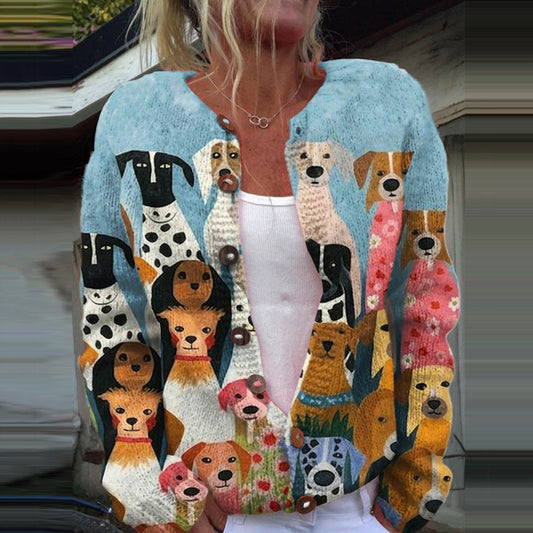 3D Digital Printing Cardigan Knitted Coat-Bengold Cozll?gbjzçection laxjh